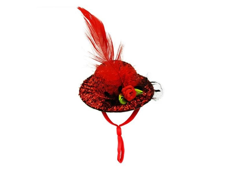 Chicken Hat For Hens Tiny Pets Funny Chicken Accessories Feather Top Hat Carousel 1