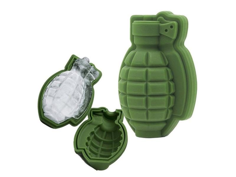 3D Grenade Shape Ice Cube Mold Ice Cream Maker Party Bar Drinks Silicone Trays Carousel 1