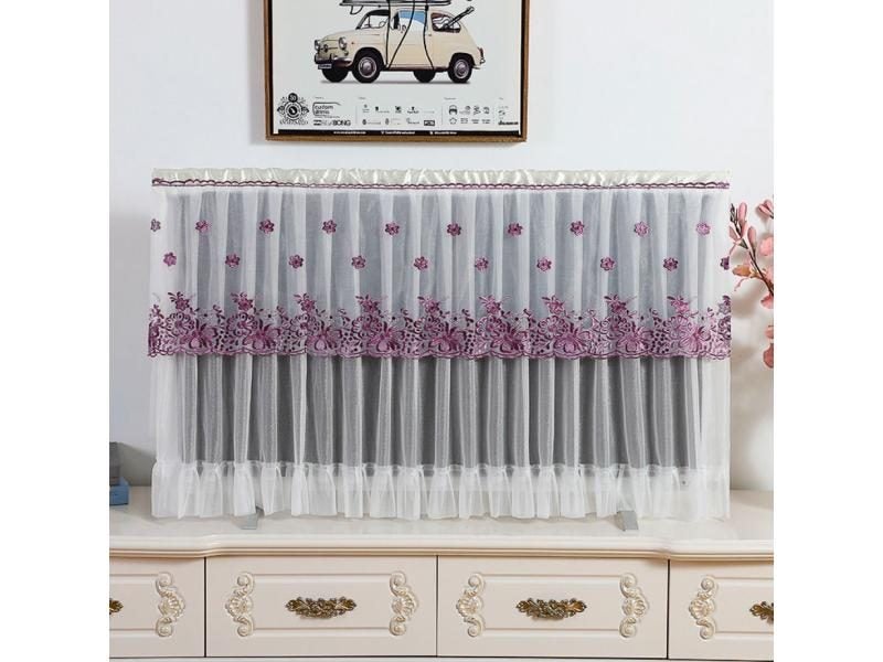 LCD TV Covers Lace Hanging Vertical Dust Flat Curved Surface Monitor Protection Carousel 1