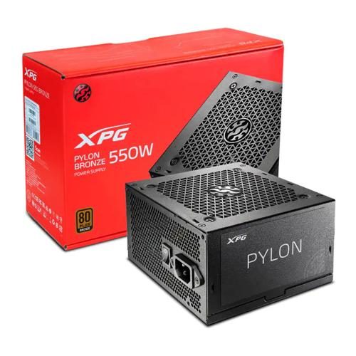 ADATA XPG PYLON 550W Power Supply 80 Plus Bronze - MEPS Ready - Fixed Cable - 3 Carousel 1