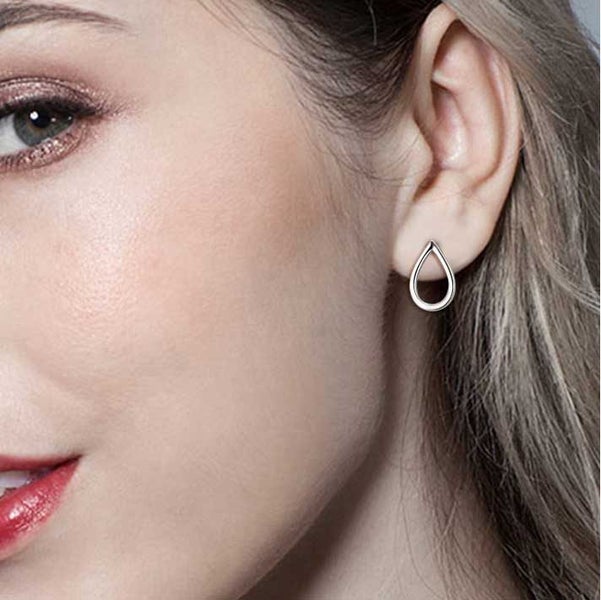 925 Sterling Silver Water Drop Earrings "Waiora" Carousel 2