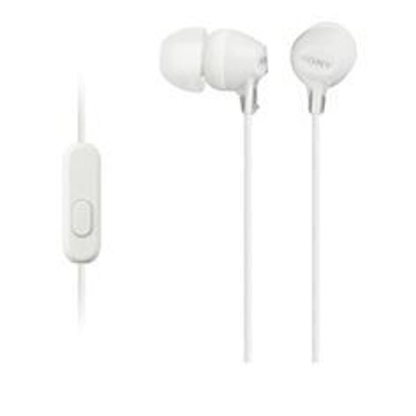 MDREX15APW - Sony MDREX15APW In Ear Headphone w/Smart Phone Control White Carousel 1