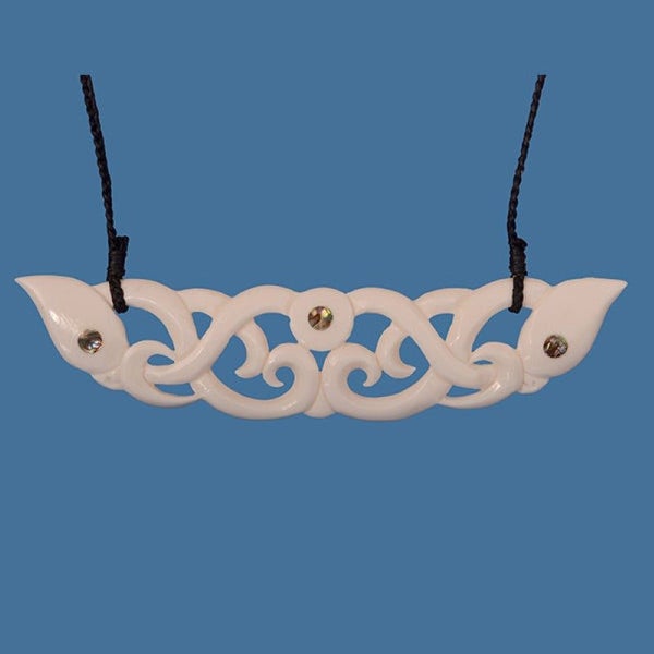 Necklace - Bone Double Manaia Carousel 1