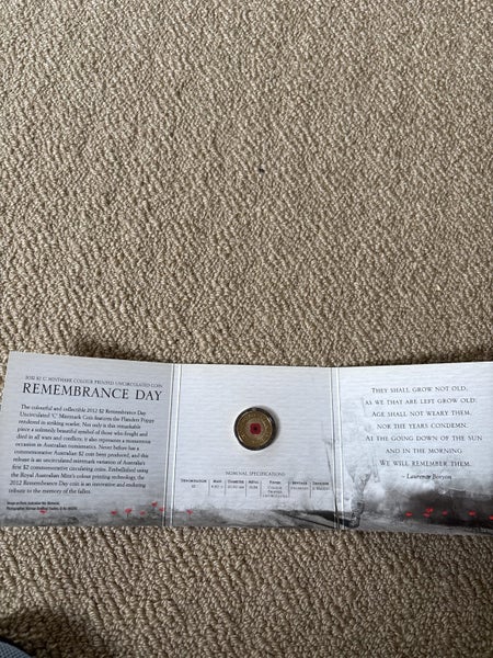 Remembrance Day $2.00 ‘C’ mint mark Carousel 1