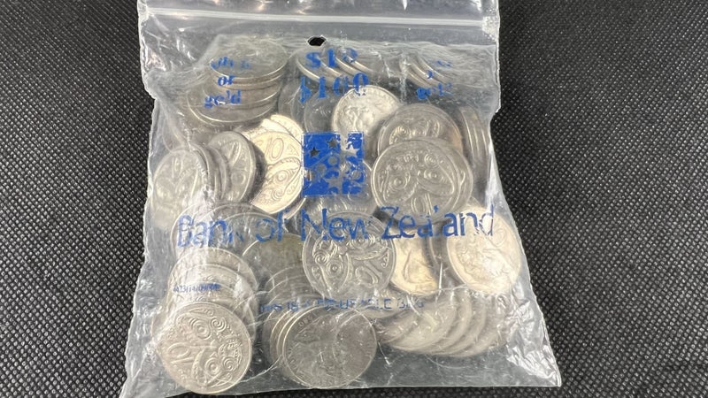 Bag of $10 Face Value of Ten Cent New Zealand Vintage Coins - Lot E190 Carousel 1