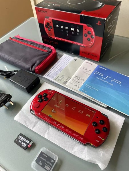 Boxed Special Edition PSP3000 Black Red PSP in 6.60 PRO-C 32G Full Kits MINT Carousel 1