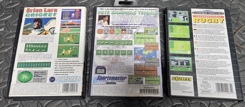 3 x Sega Megadrive Sports Games Carousel 2
