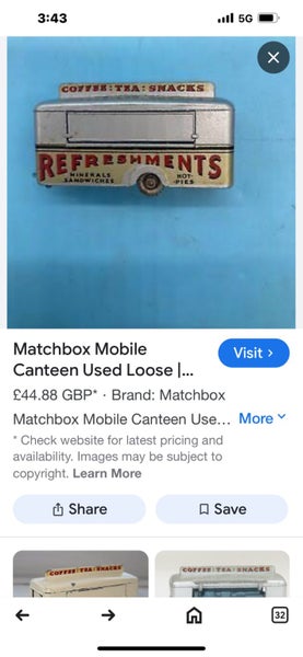 Lesney Matchbox 74a Mobile Canteen toy, produced between 1958 and 1964 Carousel 10