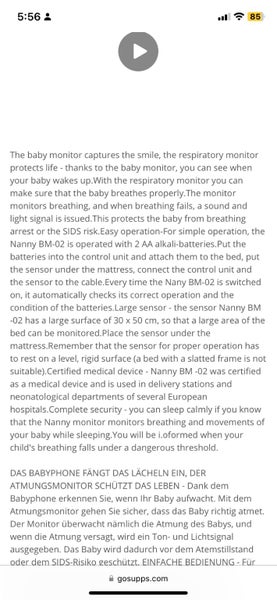Nanny Baby Breathing Monitor Carousel 4