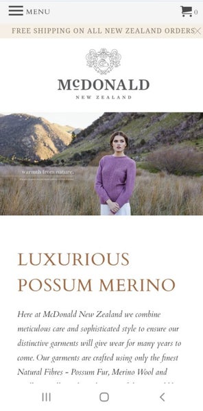 McDonald New Zealand possum merino silk jumper Carousel 1