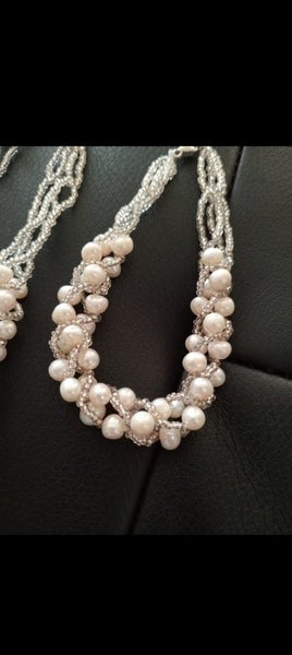 $1 Reserve! Fresh Water Pearls with 925 Silver, Necklace & Bracelet Set Rrp $500 Carousel 2