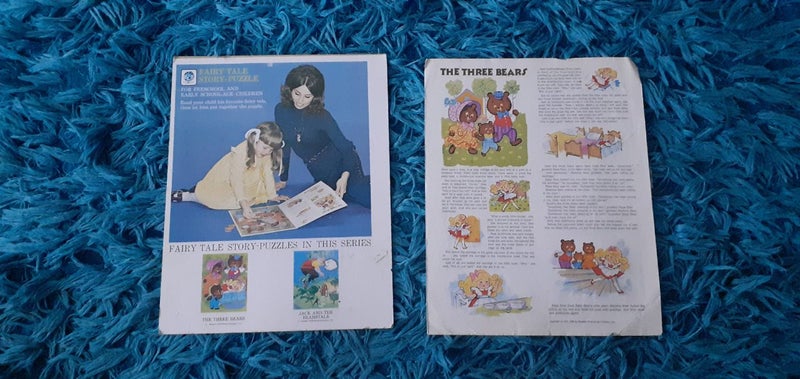 $1 RES Vintage The Three Bears Frame Tray Puzzle Carousel 14
