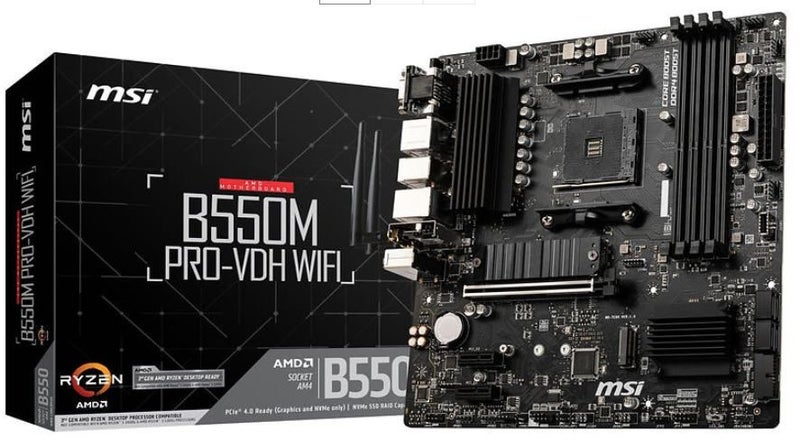 MSI B550M PRO-VDH WIFI B550 DDR4 AMD AM4 Ryzen mATX MB - 1stWAVE Technologies Carousel 1