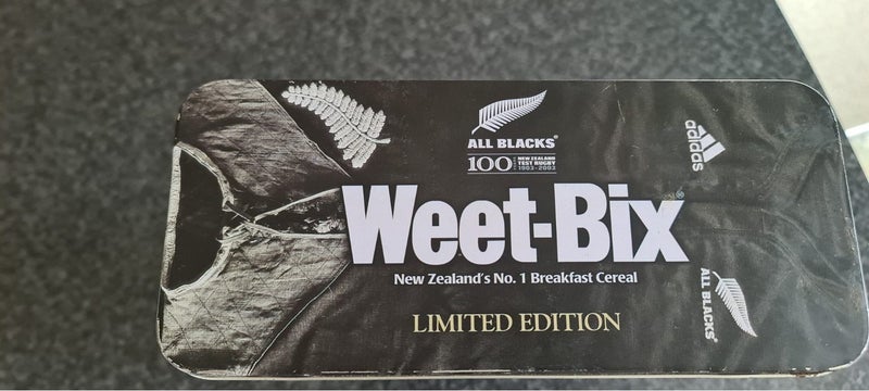 Vintage Weetbix tin All Blacks Carousel 7