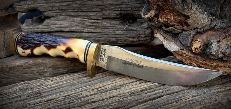 *AWESOME* USA SCHRADE UNCLE HENRY CARBON STEEL FIXED BLADE.THE 153 GOLDEN SPIKE. Carousel 1
