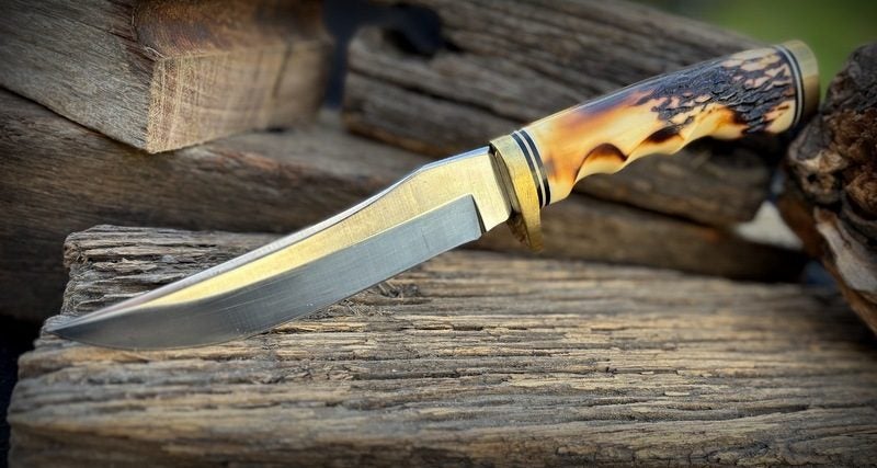 *AWESOME* USA SCHRADE UNCLE HENRY CARBON STEEL FIXED BLADE.THE 153 GOLDEN SPIKE. Carousel 2