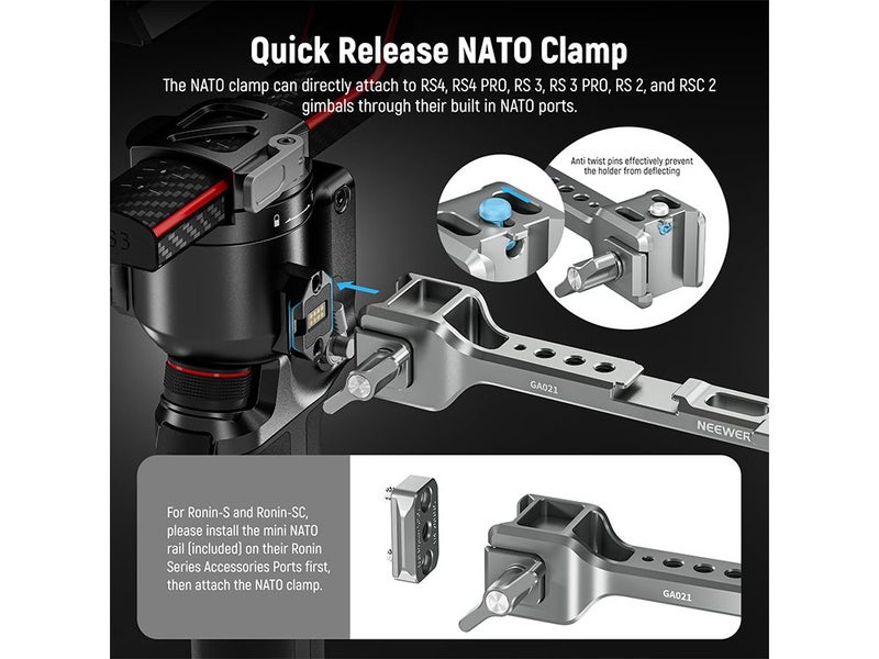 NEEWER F700 Pro Kit - 7" 2000nit Monitor + NATO Mount Carousel 9