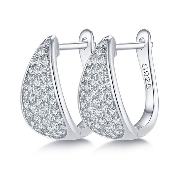 Moissanite Diamond Dom Shaped Earrings S925 Silver Stamp 18K Gold Plated Carousel 1