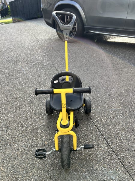Hape Kids Tricycle Ride On Trike Toddler Balance Bike Prams Stroller Yellow Carousel 3