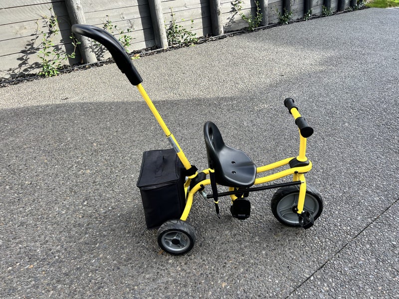 Hape Kids Tricycle Ride On Trike Toddler Balance Bike Prams Stroller Yellow Carousel 2