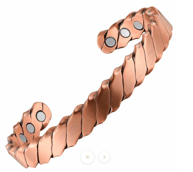 Twist Copper Bracelet For Men with 6pcs Magnetic Therapy For Arthritis Carousel 1
