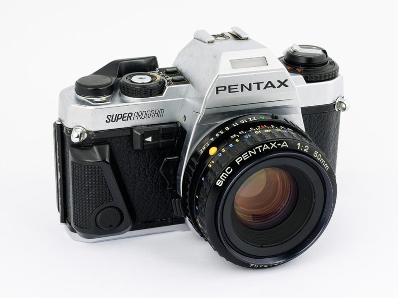 Pentax Super Program + 2 lenses, date back, flash - film tested new light seals Carousel 1