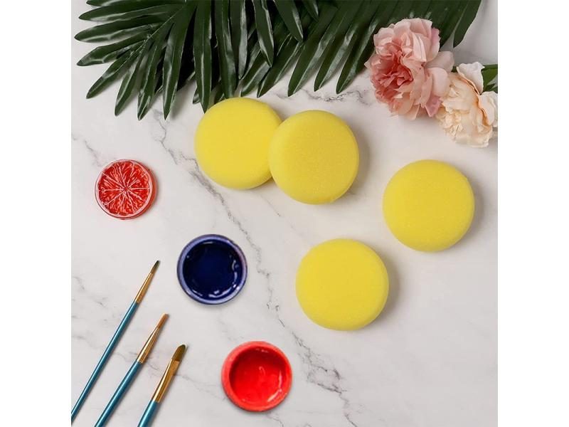 10pcs/pack Round Shape Ceramic Foam Throwing Water Absorbing Sponge Sculpture Carousel 2