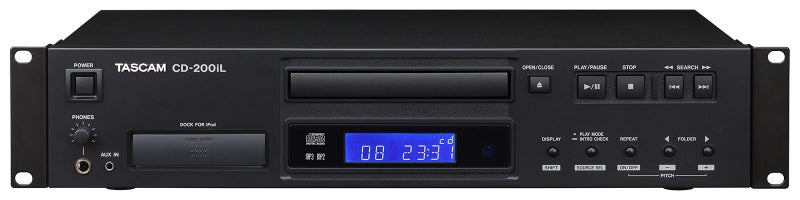 TASCAM CD200iL COMPACT DISC PLAYER with 30-Pin & Lightning iPod dock. Carousel 1