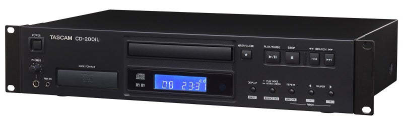 TASCAM CD200iL COMPACT DISC PLAYER with 30-Pin & Lightning iPod dock. Carousel 6