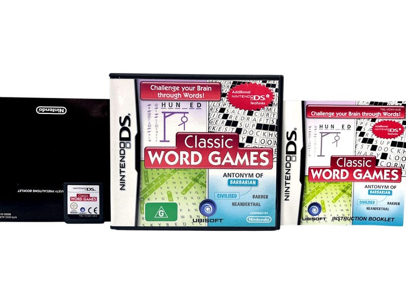 Classic Word Games (DS - NZ EDITION) *MINT COMPLETE* Carousel 1
