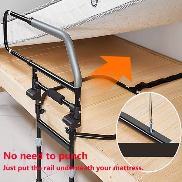 Safety Bed Rail For Elderly Adults Folding Bed Assist Rail with Handle Ajustable Carousel 1