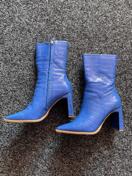 NEW Mi Piaci Sapphire Blue Ankle Boots Carousel 2
