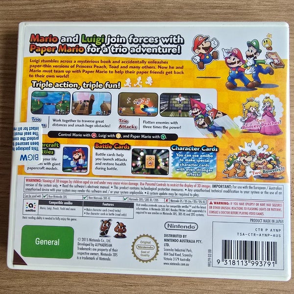 Nintendo 3DS Mario & Luigi Paper Jam Bros Game - SEALED free postage Carousel 3
