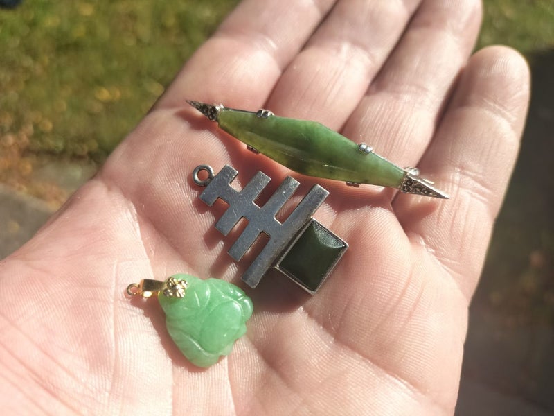Vintage Jewellery Group - Arts & Crafts Ruskin Pottery, Jade , Modernist etc Carousel 9