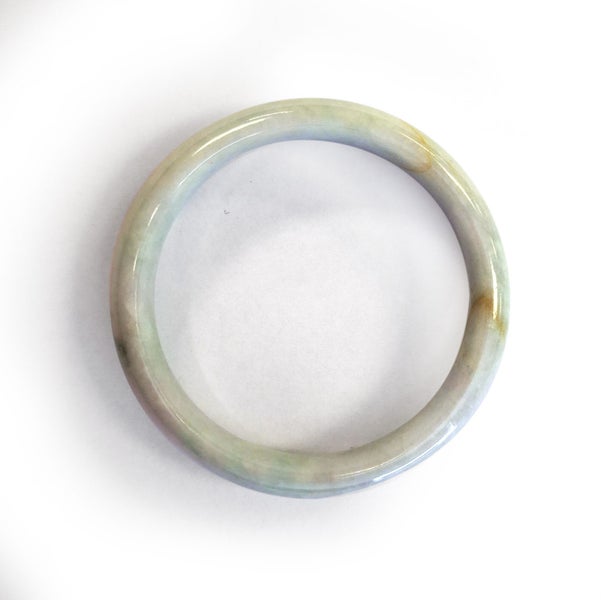 Genuine Burmese Yellow Green Jade/Jadeite small size bangle Carousel 1