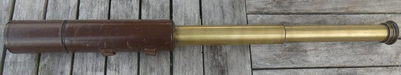 Antique TELESCOPE Curlew 25x - 40x Enbeeco London WW1 era FINE Condt Suit PIRATE Carousel 2