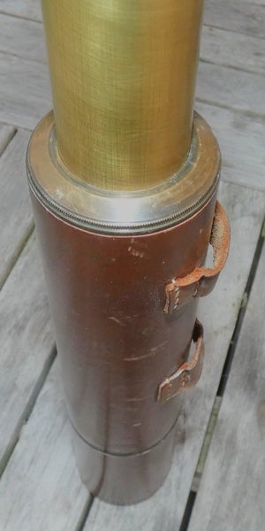 Antique TELESCOPE Curlew 25x - 40x Enbeeco London WW1 era FINE Condt Suit PIRATE Carousel 17