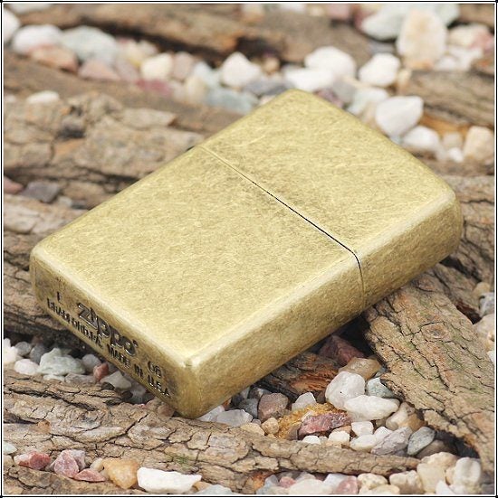 Zippo Antique Brass Lighter - 201FB Carousel 1