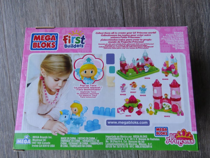 BRAND NEW Mega Bloks Lil Princess First Builders Princess & Unicorn Set Blue Carousel 3
