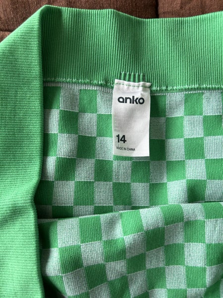 SUPER CUTE GREEN/WHITE CHECK BIKE SHORTS SIZE 16 Carousel 2