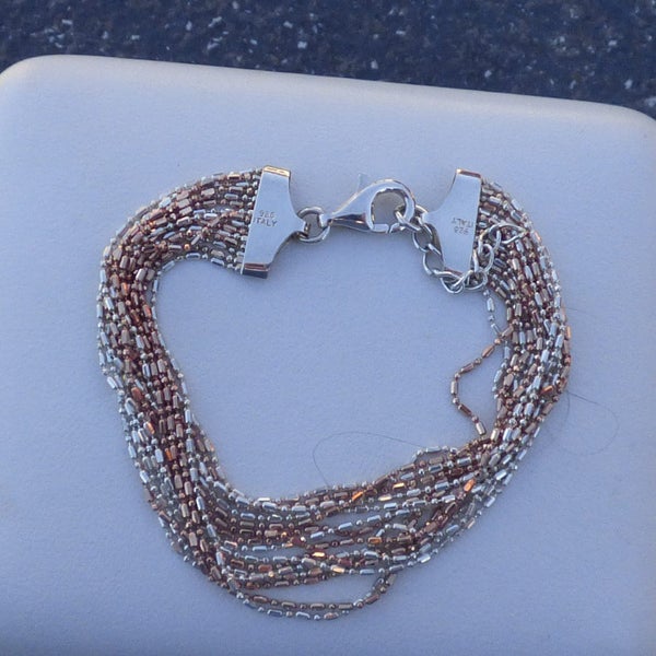 sterling silver multi chain bracelet Carousel 2