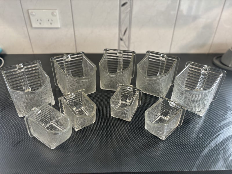 Vintage Glass Grain Scoops x9 Carousel 1