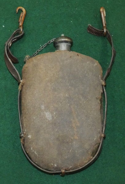 Boer War or WW1 era OFFICER's Water Bottle Canteen Sam Browne Equipment Carousel 1