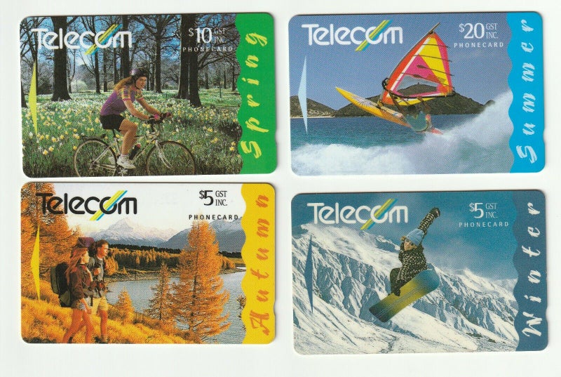 New Zealand Telecom Used Phone Card Set Carousel 1