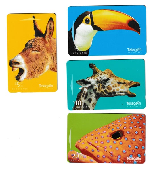 New Zealand Telecom Used Phone Card Set Carousel 1