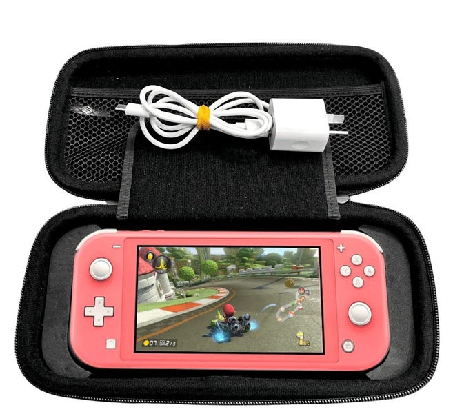 NINTENDO Switch Lite - Coral (Console + Charger + Case) Carousel 1