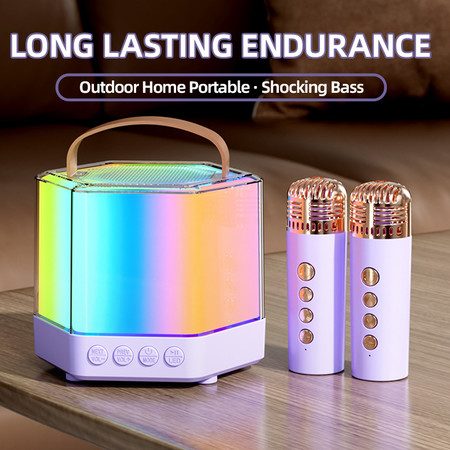 Mini Karaoke Machine for Kids Portable Bluetooth Karaoke Speaker Carousel 9