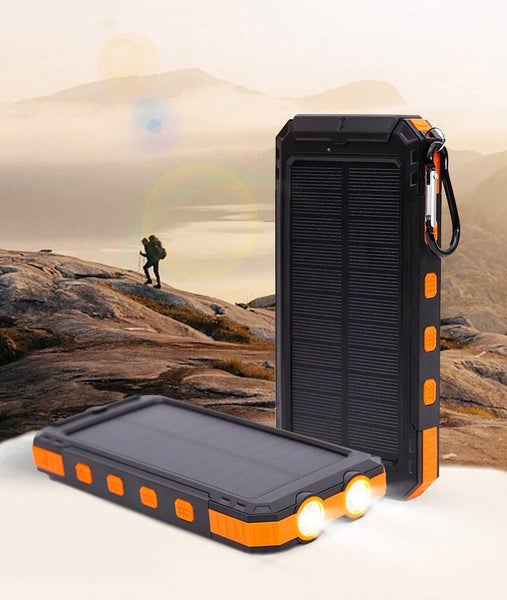 PowerBank - Solar Panel - 20K mAh - With LED Battery Display - Bonus Compass629595100741141121