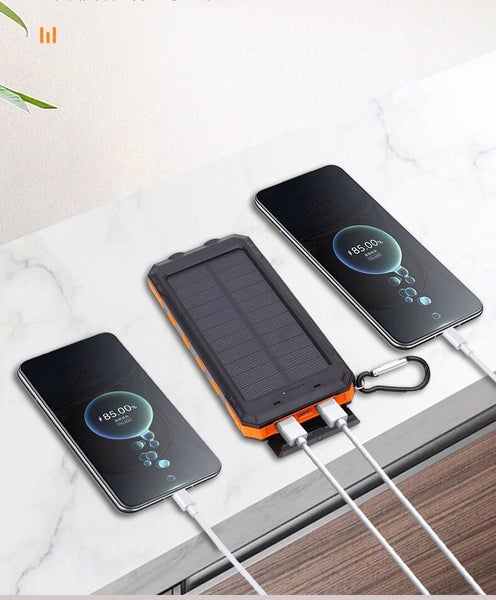 PowerBank - Solar Panel - 20K mAh - With LED Battery Display - Bonus Compass62959510074114111