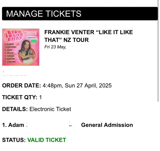 Frankie Venter Auckland Concert 23 MAY Carousel 1